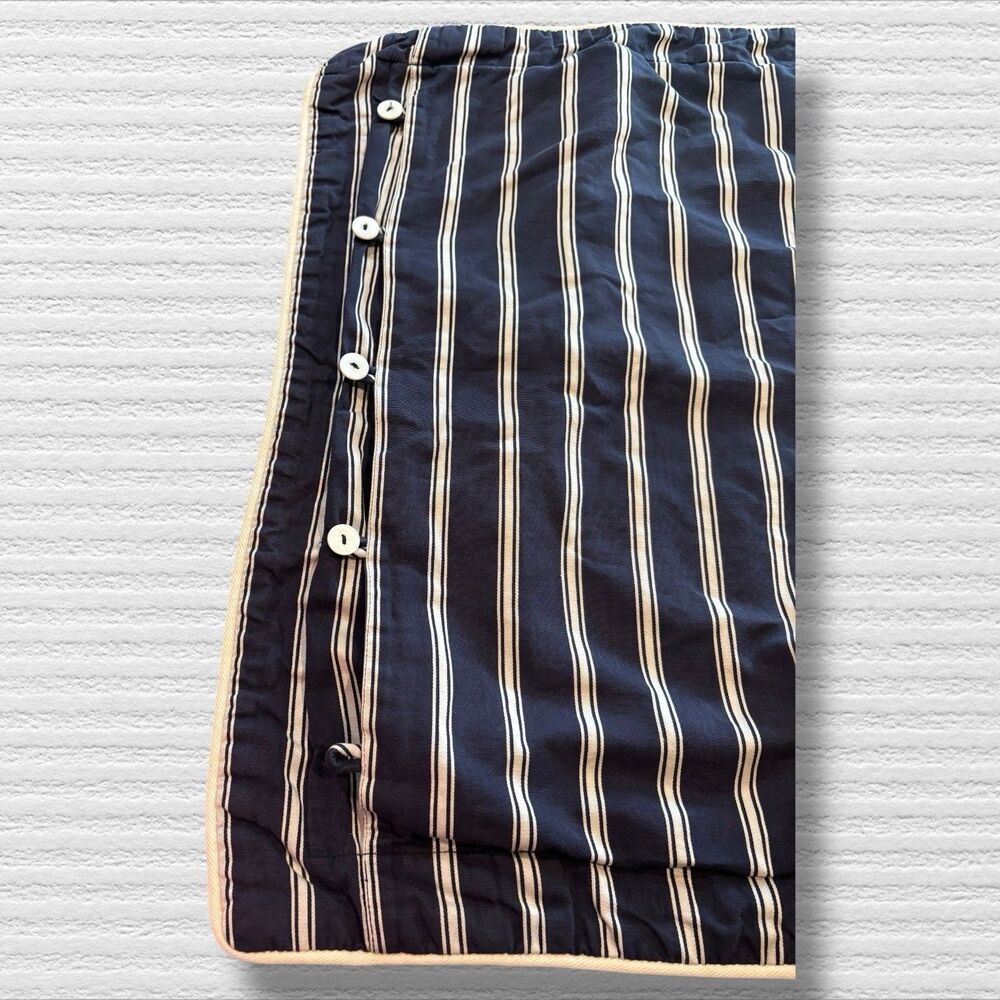 RALPH LAUREN STANDARD SHAM BARRYMORE BLUE/ WHITE STRIPE - Picture 2 of 5